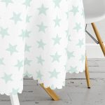 Bulut Mavi Yıldız Yuvarlak Masa Örtüsü - Çap 140cm Realhomes