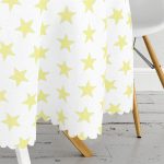 Sarı Yıldız Yuvarlak Masa Örtüsü - Çap 140cm Realhomes