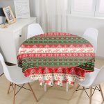 Realhomes Özel Tasarımlı Dijital Baskılı Yuvarlak Masa Örtüsü - Çap 140cm Realhomes