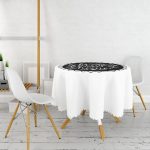 - MasaYuv-307-1-Gorsel2 - Realhomes Home Sweet Home Özel Tasarım Yuvarlak Masa Örtüsü - Çap 140cm Realhomes
