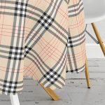 - MasaYuv-3078-Gorsel3 - Realhomes Krem Zeminli Ekose Desenli Yuvarlak Masa Örtüsü - Çap 140cm Realhomes