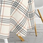 - MasaYuv-3088-Gorsel3 - Realhomes Krem Renkte Ekose Desenli Yuvarlak Masa Örtüsü - Çap 140cm Realhomes