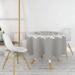 Home Sweet Home Dijital Baskılı Yuvarlak Masa Örtüsü - Çap 140cm Realhomes