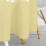 Home Sweet Home Desenli Dijital Baskılı Yuvarlak Masa Örtüsü - Çap 140cm Realhomes