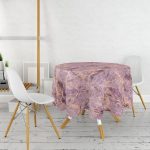 - MasaYuv-3121-Gorsel2 - Realhomes  Altın Yaldızlı Mermer Desenli Dijital Baskılı Yuvarlak Masa Örtüsü - Çap 140cm Realhomes