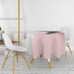 - MasaYuv-3138-Gorsel2 - Realhomes  Modern Üçgen Mermer Desenli 3D Dijital Baskılı Yuvarlak Masa Örtüsü - Çap 140cm Realhomes