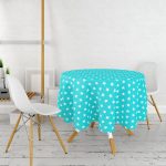 Modern Yıldız Desenli Dijital Baskılı Yuvarlak Masa Örtüsü - Çap 140cm Realhomes