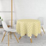 Modern Yıldız Desenli Dijital Baskılı Yuvarlak Masa Örtüsü - Çap 140cm Realhomes