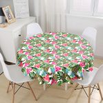 - MasaYuv-3209-Gorsel1 - Realhomes  Yaz Meyveleri Watercolor Serisi Modern Yuvarlak Masa Örtüsü - Çap 140cm Realhomes