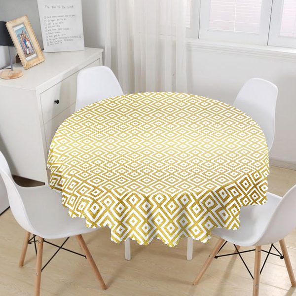 - MasaYuv-3268-Gorsel1 - Realhomes  Dijital Baskılı Rengarenk Çiçek Tasarımlı Modern Yuvarlak Masa Örtüsü - Çap 140cm Realhomes