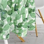 - MasaYuv-3343-Gorsel3 - Realhomes Suluboya Kaktüs Tasarımlı Dijital Baskılı Yuvarlak Masa Örtüsü - Çap 140cm Realhomes