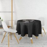 Siyahi Kadın Özel Tasarımlı Modern Yuvarlak Masa Örtüsü - Çap 140cm Realhomes