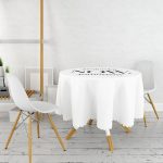 - MasaYuv-3387-Gorsel2 - Realhomes  Yesterday Tomorrow NOW Yazılı Dijital >Baskılı Yuvarlak Masa Örtüsü - Çap 140cm Realhomes