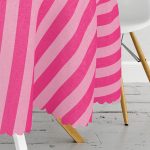 Victoria Pembesi Modern Tasarımlı Dijital Baskılı Yuvarlak Masa Örtüsü - Çap 140cm Realhomes