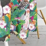 Amazon Papağan Temalı Dijital Baskılı Yuvarlak Masa Örtüsü - Çap 140cm Realhomes