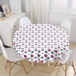 - MasaYuv-3555-Gorsel1 - Realhomes  RealHomes Özel Tasarım Dijital Baskılı Modern Yuvarlak Masa Örtüsü - Çap 140cm Realhomes