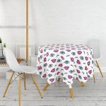 - MasaYuv-3555-Gorsel2 - Realhomes  RealHomes Özel Tasarım Dijital Baskılı Modern Yuvarlak Masa Örtüsü - Çap 140cm Realhomes