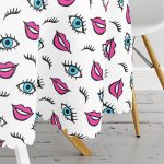 - MasaYuv-3555-Gorsel3 - Realhomes  RealHomes Özel Tasarım Dijital Baskılı Modern Yuvarlak Masa Örtüsü - Çap 140cm Realhomes