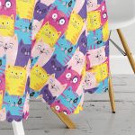 - MasaYuv-3558-Gorsel3 - Realhomes Renkli Kedicikler Çocuk Odası Özel Tasarım Yuvarlak Masa Örtüsü - Çap 140cm Realhomes