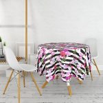 - MasaYuv-3976-Gorsel2 - Realhomes  RealHomes Özel Tasarım Dijital Baskılı Modern Yuvarlak Masa Örtüsü - Çap 140cm Realhomes