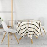 Modern Sanat Tasarımlı Dijital Baskılı Yuvarlak Masa Örtüsü - Çap 140cm Realhomes