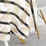 Modern Sanat Tasarımlı Dijital Baskılı Yuvarlak Masa Örtüsü - Çap 140cm Realhomes