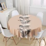 - MasaYuv-4303-Gorsel1 - Realhomes Realhomes Dijital Baskılı Özel Tasarım Yuvarlak Masa Örtüsü - Çap 140cm Realhomes