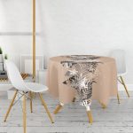 - MasaYuv-4303-Gorsel2 - Realhomes Realhomes Dijital Baskılı Özel Tasarım Yuvarlak Masa Örtüsü - Çap 140cm Realhomes