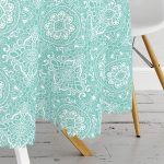 RealHomes Dijital Baskılı Yuvarlak Masa Örtüsü - Çap 140cm Realhomes