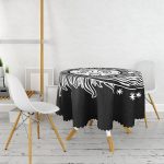 - MasaYuv-5001-Gorsel2 - Realhomes  Güneş Ay Yıldızlı Yuvarlak Masa Örtüsü - Çap 140cm Realhomes