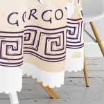 Medusa Gorgon Özel Tasarım Dijital Baskılı Yuvarlak Masa Örtüsü - Çap 140cm Realhomes