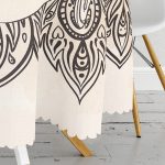 Realhomes Dijital Baskılı Özel Tasarım Modern Yuvarlak Masa Örtüsü - Çap 140cm Realhomes