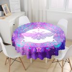 - MasaYuv-5015-Gorsel1 - Realhomes Realhomes Dijital Baskılı Özel Tasarım Modern Yuvarlak Masa Örtüsü - Çap 140cm Realhomes