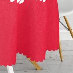 - MasaYuv-504-Gorsel3 - Realhomes  Home Sweet Home Dijital Baskılı Yuvarlak Masa Örtüsü - Çap 140cm Realhomes