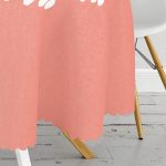 Home Sweet Home Dijital Baskılı Yuvarlak Masa Örtüsü - Çap 140cm Realhomes