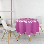 Home Sweet Home Dijital Baskılı Yuvarlak Masa Örtüsü - Çap 140cm Realhomes