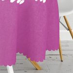 Home Sweet Home Dijital Baskılı Yuvarlak Masa Örtüsü - Çap 140cm Realhomes