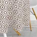 Özel Tasarım Kahve İkat Desenli Dijital Baskılı Yuvarlak Masa Örtüsü - Çap 140cm Realhomes