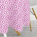 Özel Tasarım Mor İkat Desenli Dijital Baskılı Yuvarlak Masa Örtüsü - Çap 140cm Realhomes