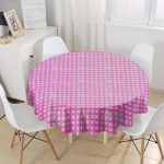 - MasaYuv-5236kolaj-Gorsel1 - Realhomes  Geometrik Kolaj Kare Motifli Yuvarlak Masa Örtüsü - Çap 140cm Realhomes