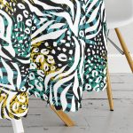 Soyut Geometrik Baskılı Özel Tasarım Yuvarlak Masa Örtüsü - Çap 140cm Realhomes