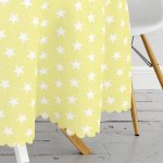 Modern Yıldız Desenli Dijital Baskılı Yuvarlak Masa Örtüsü - Çap 140cm Realhomes