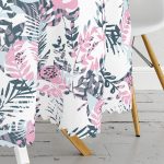 - MasaYuv-5274-Gorsel3 - Realhomes Sulu Boya Yaprak Motifli Dijital Baskılı Yuvarlak Masa Örtüsü - Çap 140cm Realhomes