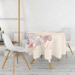 Modern Kelebek Dijital Baskılı Yuvarlak Masa Örtüsü - Çap 140cm Realhomes