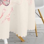 Modern Kelebek Dijital Baskılı Yuvarlak Masa Örtüsü - Çap 140cm Realhomes