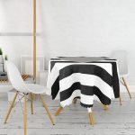 Modern Kalp Desenli Dijital Baskılı Yuvarlak Masa Örtüsü - Çap 140cm Realhomes