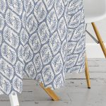 - MasaYuv-5382-Gorsel3 - Realhomes  Lavivet Zeminde Beyaz Yapraklı Yuvarlak Masa Örtüsü - Çap 140cm Realhomes