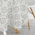 Kot Zemin Temalı Çiçek Motifli Dijital Baskılı Yuvarlak Masa Örtüsü - Çap 140cm Realhomes