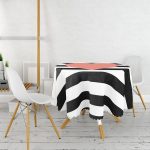 - MasaYuv-539-Gorsel2 - Realhomes Modern Kalp Desenli Dijital Baskılı Yuvarlak Masa Örtüsü - Çap 140cm Realhomes