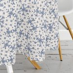 - MasaYuv-5408-Gorsel3 - Realhomes  Gri Zeminde Kar Taneleri Baskılı Yuvarlak Masa Örtüsü - Çap 140cm Realhomes